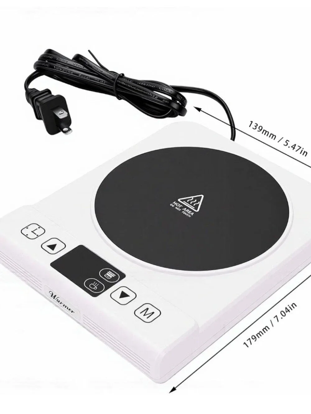 Multifunctional White Electric Heater Hot Plate with Digital Controls